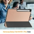 thumbnail image 6 of Allytechgroup Slim Case for Samsung Galaxy Tab S10 FE+ 13.1 Inch 2025 SM-X620 X626B, Trifold Stand Flip Cover Protective Drop Proof Stylish Tablet Case for Galaxy Tab S10 FE+ Plus 5G, Rosegold, 6 of 8