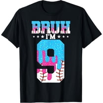 Sam Soft Bruh 9Th Birthday Baseball Ice Cream Drip 9 Year Old T-Shirt Full Size S-5Xl