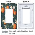 thumbnail image 3 of Yayeee Rocker Switch Wall Plate 3-Gang 6.5"x4.6" Home Decorative Outlet Cover, Blue Floral Oranges, 3 of 6