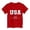 Red, variant on Family Matching Short Sleeve T-Shirt Set Patriotic Letter Flag Print Crewneck Casual Tees Parent-Kid Outfit Multiple Size Group Matching Tops Red 13-14 Years
