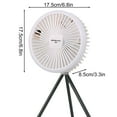 thumbnail image 3 of Portable Outdoor Camping Fan with Light, Desktop Wall Mounted Usb Fan, Plastic Material, for Camping Tents and Home Office Use, 1 Pack, Black, by FAJHHA, 3 of 8
