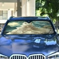 thumbnail image 4 of Qxltty Princess White Cat Car Windshield Sunshades Foldable UV Rays Sun Visor Protector Keep Your Vehicle Cool 55×27.6in, 4 of 8