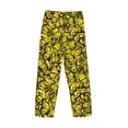 thumbnail image 3 of Lsque Yellow Butterflies Print Men's Pajama Pants, Lounge Pant - Comfortable Home Wear,Elastic Waistband, Stylish Design-Medium, 3 of 9