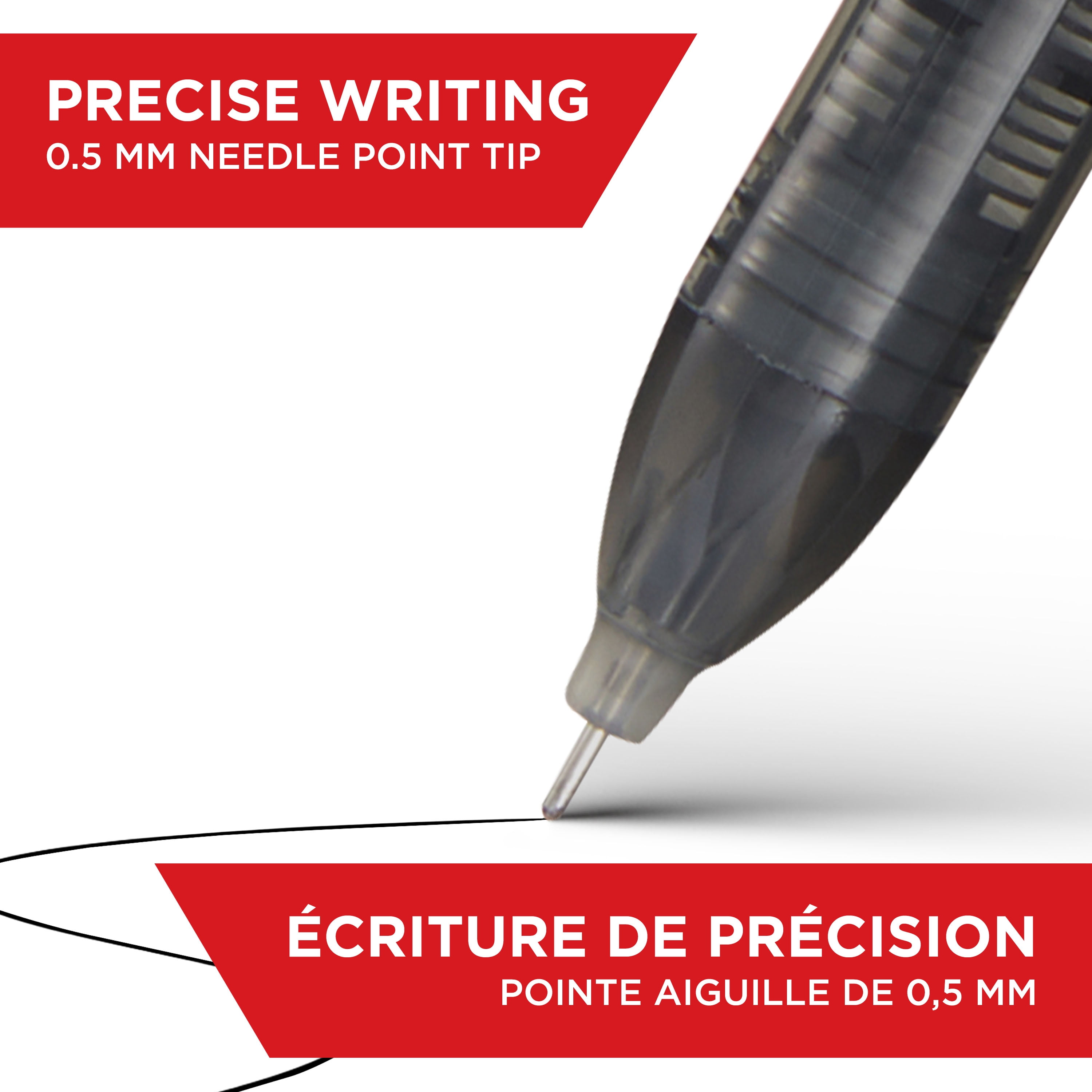 Sharpie Rollerball Pens, Needle Point (0.5 mm) Precision Pen, Black Ink, 12 Count