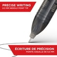 thumbnail image 3 of Sharpie Rollerball Pens, Needle Point (0.5 mm) Precision Pen, Black Ink, 2 Count, 3 of 6