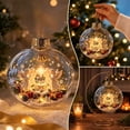 thumbnail image 6 of Christmas Ornament Ball with Mini Scene Hanging Decoration Plastic Ball for Tree Window Mantel Fireplace multicolor, 6 of 6