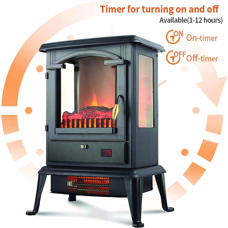 LifeSmart LifePro 1500W 3 Sided Electric Infrared Quartz Stove Heater -  Walmart.com