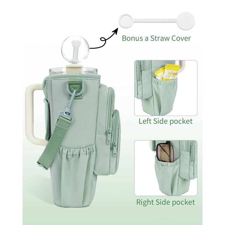 Narwey Insulated Water Bottle Carrier Bag, 40oz Green photo 5