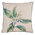 thumbnail image 2 of SARO 5203.N18S 18 in. Square Floral Design Throw Pillow with Citrus Print - Natural, 2 of 5
