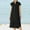 Black, variant on Women Solid Short Sleeve Dress For Women Summer Button Down Shirt Dresses Short Sleeve Turndown Collar Pocketed Fit Dress Linen Midi Maxi Beach Dress Maxi Dresses for Women Casual Dress Women Dresses
