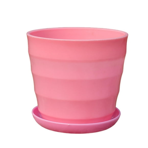 B Colorful Medium Plastic Flower Pot Succulent Planter Wavy Design Home Office Decor Durable Gardening Container #DF49C