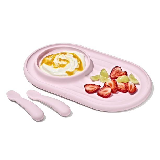 Juego de ventosas y cucharas Dishware OXO Tot texturizadas