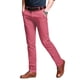 thumbnail image 1 of Pantalones a juego para hombre, ajustados, con parte delantera plana, casual, rosa 42, 1 of 5