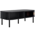 thumbnail image 2 of SAFAVIEH Tealla Modern 2 Door Wood Coffee Table, Black/Gold, 2 of 10