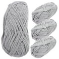 thumbnail image 4 of FONDOTIN Braided Yarns for Crocheting 4 Rolls Grey 16X2.4in Polyester for Handicraft Enthusiasts, 4 of 8