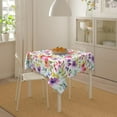 thumbnail image 3 of Square Tablecloth 52×52 Inch Spring Table Cloth Small Floral Cloth Tablecloths Indoor Outdoor Washable Wrinkle Free Stain Resistant Waterproof Fabric Table Cover for Square Tables Kitchen Dining Room, 3 of 6
