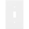 thumbnail image 3 of (10 pack) Hyper Tough Oversized Wallplate, Single Switch, White Nylon, 2.8in, 53150, 3 of 8
