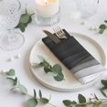 thumbnail image 3 of Cloth Napkins Set of 8 - 20x20 Inches, Ombre Waves Washable Reusable Table Napkins, Abstract Art Gradient Black Modern Soft & Absortbent Dining Napkin for Party Wedding Hotel Restaurant, 3 of 8