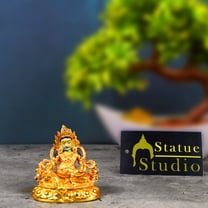 StatueStudio Buddha Statue For Home Décor Nepali Budha Showpiece Golden Copper Figurine