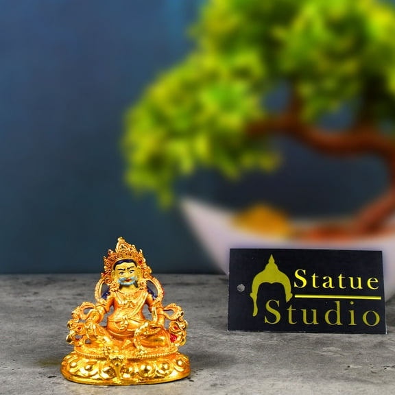StatueStudio Buddha Statue For Home Décor Nepali Budha Showpiece Golden Copper Figurine