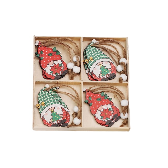 Toystoory Paquete de 12 colgantes de Navidad muñeco sin rostro colgante chimenea pared ventana estante decoración del hogar fiesta Festival ornamento Kits de decoración para fiestas Tipo 3 Toystoory HA069277-03