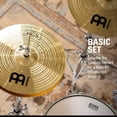 thumbnail image 4 of Meinl Cymbal Set Box Pack with 14 Hihats 18 Crash/Ride Plus a FREE 14 Crash - HCS Traditional Finish Brass - Made In Germany TWO-YEAR WARRANTY (HCS1418+14C), 4 of 5