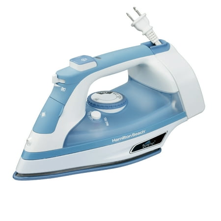 Hamilton Beach Durathon Clothing Iron, Steam Iron for Clothes with Durathon Nonstick Soleplate, White