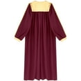 thumbnail image 5 of TiaoBug Womens Mens Choir Church Robe V-neck Long Sleeve Zipper Graduation Gown Burgundy L, 5 of 7