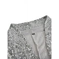 thumbnail image 5 of Julycc Fashion Women's Glitter Long Sleeve Casual Blazer Jacket Sequin Suit Coat, 5 of 5