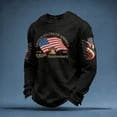 thumbnail image 2 of KHONTS 250 Anniversary America Flag Waffle Shirts for Men 1776-2026 Printed Long Sleeve Crew Neck Tees 4th of July Independence Day Tops Black XXXL, 2 of 3