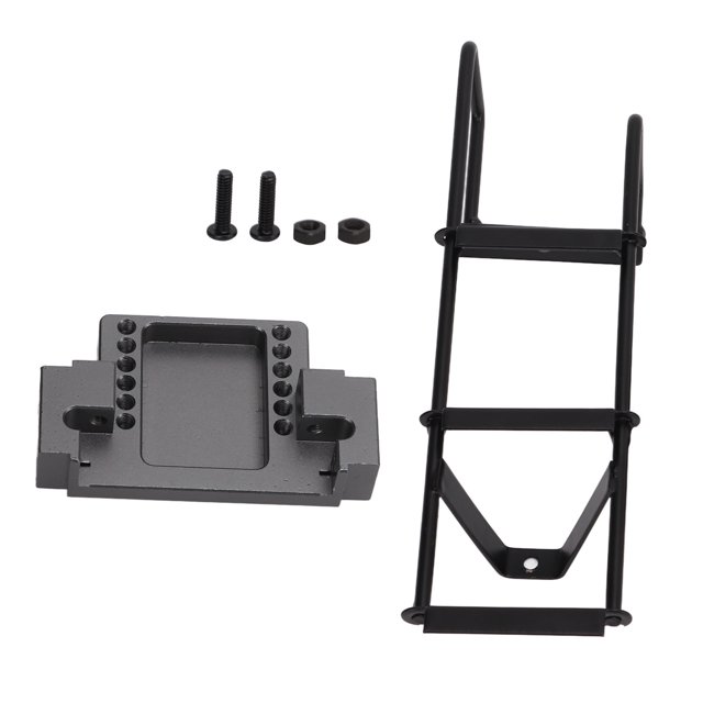 Escalera trasera de escalada RC, Mini Kit de escalera decorativa de Metal para coche RC con viga frontal para camiones Tractor Tamiya 1/14 RC