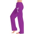 thumbnail image 2 of Ashirexll Womens Summer Pants, Casual Pants for Women, Fashion Printing Elastic Waist Drawstring Fallow Full Length Trousers, 2 of 5