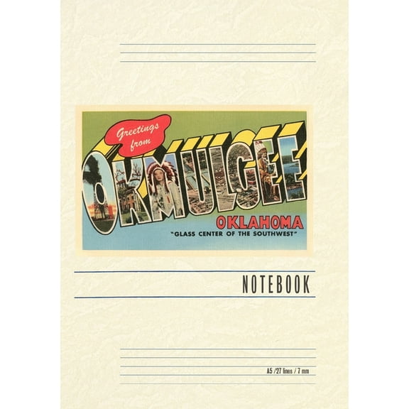 Vintage Lined Notebook Greetings from Okmulgee, (Paperback)
