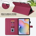 thumbnail image 4 of Allytechgroup Case for Samsung Galaxy Tab S6 Lite 10.4" 2020/2022 with Pencil Holder & Card Pockets, Luxury PU Leather Multi-Angle Viewing Kickstand Magnetic Clasp Folio Cover, Red, 4 of 8