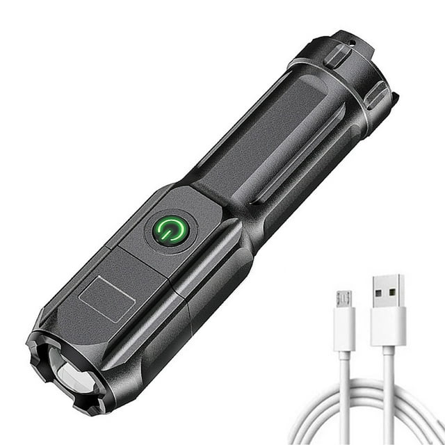 Rechargeable Flashlight Handheld Zoomable Flashlight High Lumen Camping with 3 Modes for and Outdoor Use