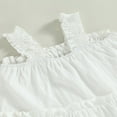 thumbnail image 4 of Bébé Fille Robe d'Été en Lin Sans Manches Volant Bébé Princesse Mignonne Robes Robe de Soleil, 4 of 6