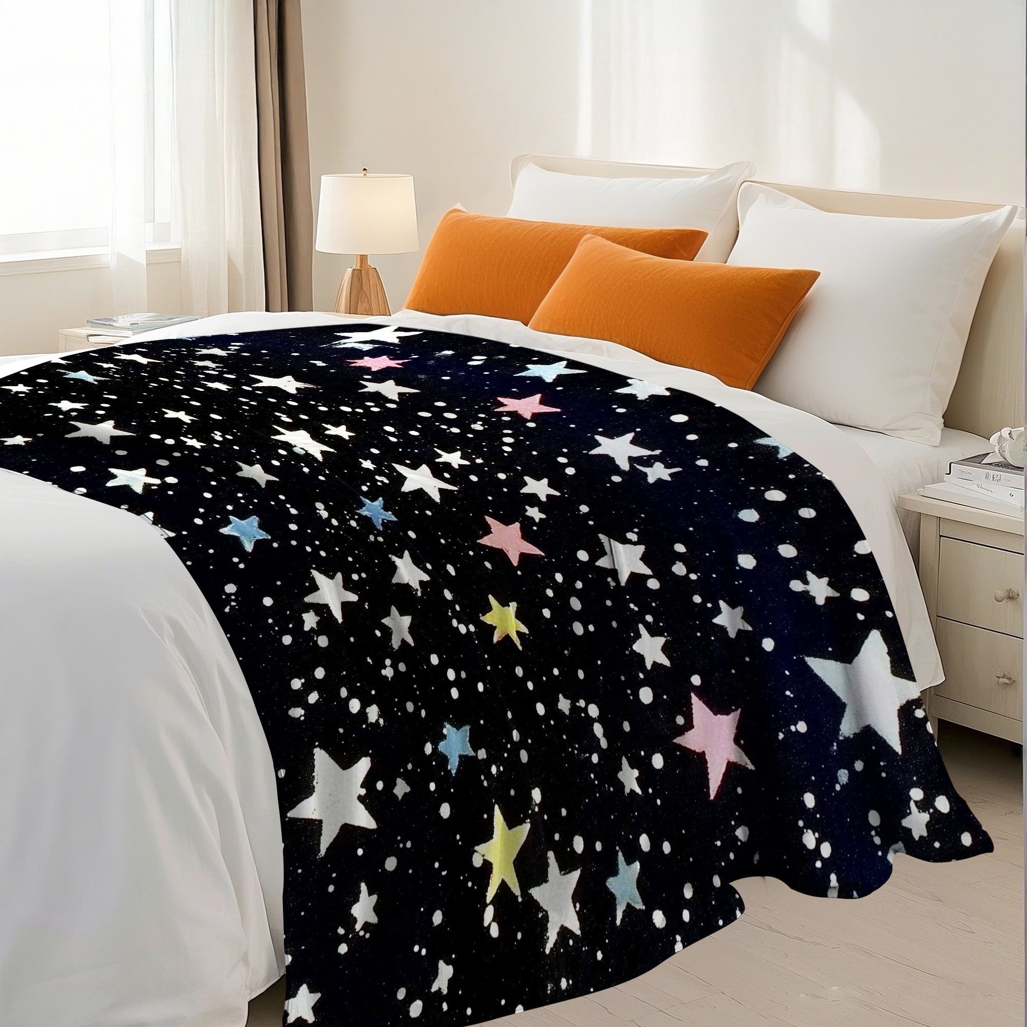 Spring Summer Flannel Throw Blanket 50x60 Inches Fleece Blanket Throw, Soft Lightweight Plush Cozy Blankets for Bed, Sofa, Couch, Travel, Camping