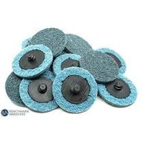 Benchmark Abrasives 2" Quick Change Nylon Surface Conditioning Discs for Sanding Polishing Paint Removal With Male R-Type Backing Use with Die Grinder - (50 Pack)(Fine)