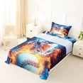 thumbnail image 5 of Erosebridal Baseball Gamer Twin Sheet Sets,Ball Games Sport Theme Bedding For Boy Teens 3 Pieces, 5 of 6