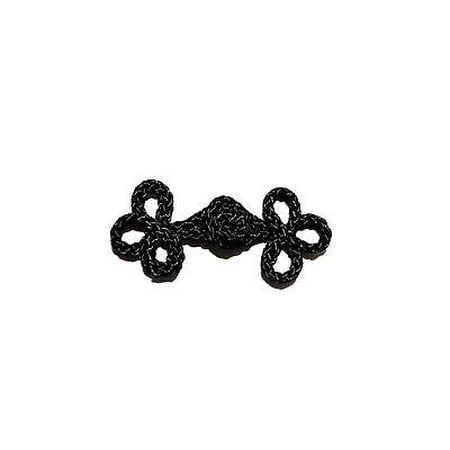 Lily 6 or 12 Pairs of Black Rope 3-loops Chinese Frog Closure Button Knot 3