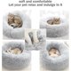 thumbnail image 3 of Calming Dog Cat Donut Bed, Warm and Soft Pet Cosy Anti Anxiety Beds with Non-Slip Bottom and Washable, 3 of 4