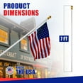 thumbnail image 3 of Online Stores 7’ White Aluminum Flagpole with 2 Clear Plastic EZ Mount Clips, 3 of 5