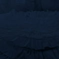 thumbnail image 3 of D.N.G. BEDDINGS 5 Piece 100% Egyptian Cotton Circle Ruffle Comforter Set, 550 GSM Filled Microfiber - Twin/TwinXL Size, Navy Color - 800 Thread Count, 3 of 5