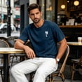 thumbnail image 5 of HAJWOH Men's Short Sleeve Shirts Oversized Cotton Vintage Washed T-Shirt Palm Tree Graphic Tees Summer Casual Tops, 5 of 7