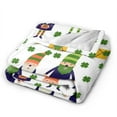 thumbnail image 2 of ZICANCN Throw Blanket Saint Patricks Gnome Lerechaun , Couch Ultra Soft Micro Fleece Sofa Bed Camping Travel Blanket for Adults, 60"x50", 2 of 8
