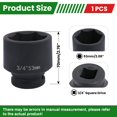 thumbnail image 2 of Impact Socket YTKavQ 3/4 Drive, 53 mm, 6 puntos, acero de aleación de cromo molibdeno estándar, 2 of 6