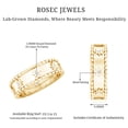 thumbnail image 4 of Rosec Jewels Lab Grown Diamond Wedding Band - EF-VS Grade Certified - Vintage Style Starburst Band - Ready to Gift with Jewelry Box, 18K Yellow Gold, US 7.00, 4 of 7