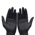 thumbnail image 1 of gants Bote De 100 (l, Noir) Gants Usage Unique, Sans Poudre, Sans Latex, Non Striles, Mdicaux, Pour Tatouage, 1 of 4