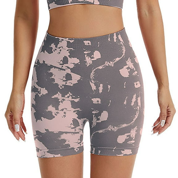 Buigttklop Yoga Shorts for Women Tummy Control High Waist Biker Shorts Exercise Workout Butt Lifting Tights Women'S Short Pants