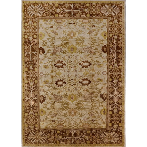 Ahgly Company Indoor Rectangle Mid-Century Modern Mahogany Brown Oriental Area Rugs, 6' x 9'